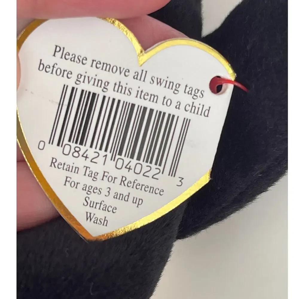 Ty Beanie Baby Spalsh Black White Orca Whale 8 inches NEW Sea Ocean Fish